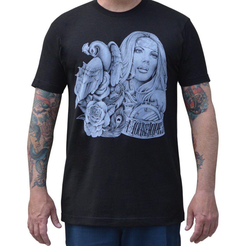 Old School Men's Custom Tattoo Art Black Tee S-2XL NWT